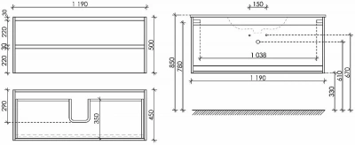 Тумба с раковиной Sancos Libra LB120-1W белый глянец