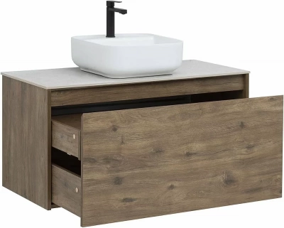 Тумба с раковиной Aquanet Nova Lite 249520 100 дуб рустикальный