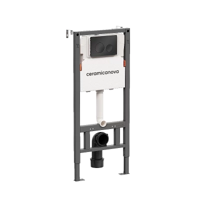 Инсталляция для унитаза Ceramica Nova Balance CN121001MB кнопка черный матовый