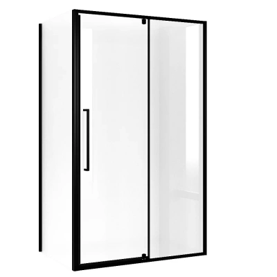 Душевой уголок Niagara Nova NG-85-11AB+NG-A100B-34 110х100 стекло прозрачное/профиль черный матовый