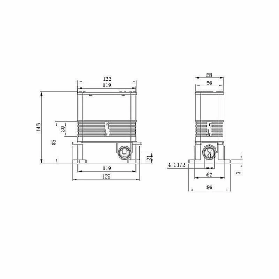 Смеситель для душа Caprigo ADRIA–Uno 02-551-crm