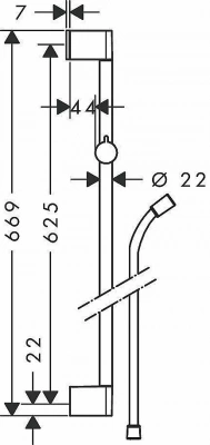 Душевая штанга Hansgrohe Unica Croma 65 26503000