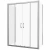 Душевой уголок Good Door Latte WTW-TD+SP+SP 150х80 стекло матовое/профиль анодированный алюминий