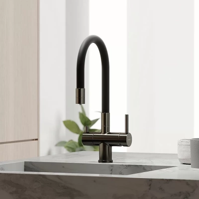 Смеситель для кухни Sancos Lucia SC4004GG вороненая сталь