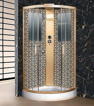 Душевая кабина Niagara Luxe NG-7715GBK 90x90 золото