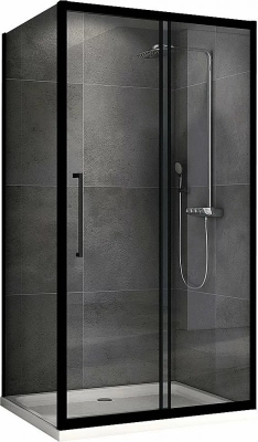 Душевой уголок ABBER Schwarzer Diamant AG30170BH-S75B 170х75 стекло прозрачное/профиль черный