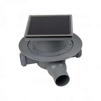 Душевой трап PESTAN Confluo Standard Black Glass 3 15x15 с рамкой