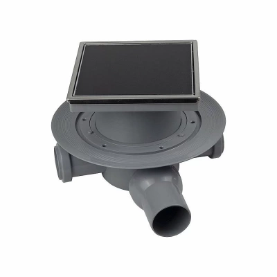 Душевой трап PESTAN Confluo Standard Black Glass 3 15x15 с рамкой
