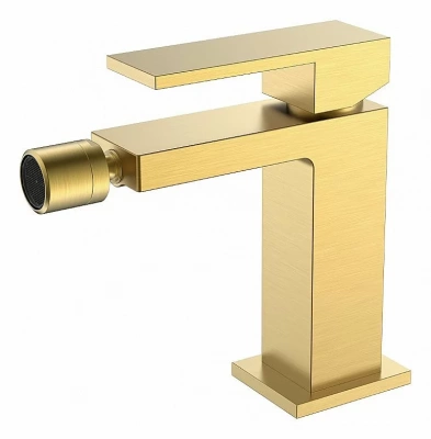 Смеситель для биде Boheme QUBIC Matt Gold 476-MG золото матовое