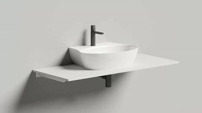 Раковина Salini ALDA WALL 01 140311G 58 из искусственного камня S-Sense, белая глянцевая