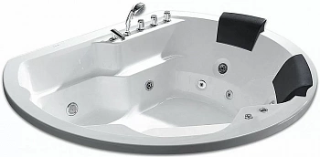 Ванна акриловая Gemy Built-in G9053 B 185x162 белая с гидромассажем