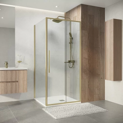 Душевой уголок Niagara Nova NG-44-9ASG-A90SG-34 90x90 стекло прозрачное/профиль брашированное золото