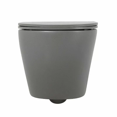 Унитаз подвесной BelBagno Colorato BB062CHR-GR безободковый, серый матовый