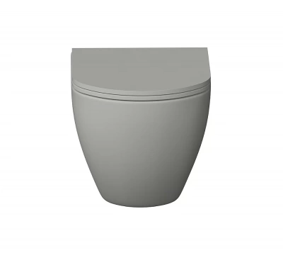 Унитаз подвесной Grossman Color GR-4455GMS безободковый, с крышкой микролифт, серый матовый
