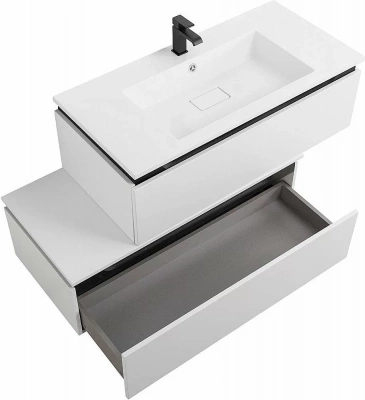 Тумба с раковиной Cezares Slider 100 SLIDER-1000-1C-SO-BO белая