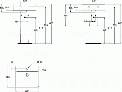 Раковина на пьедестале Ideal Standard Connect E788401