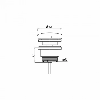 Донный клапан Vincea DBS-216MG серый