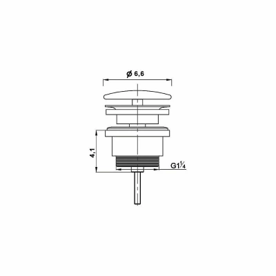 Донный клапан Vincea DBS-216MB черный