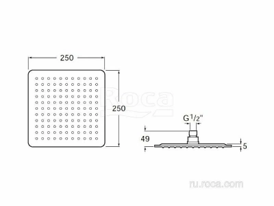 Верхний душ Roca Raindream 5B2450C00