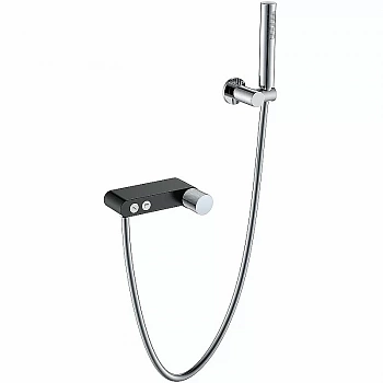 Смеситель для душа Boheme Stick 123-BCR.2 черный/хром