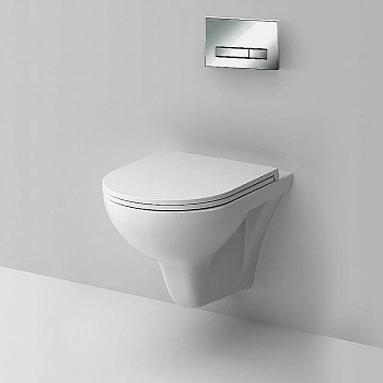Унитаз подвесной AM.PM Gem FlashClean IS30251.901700 белый, безободковый, с инсталляцией