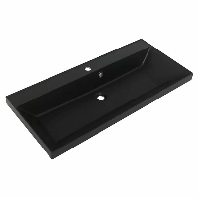 Тумба с раковиной Belbagno MARINO 80 дуб горький шоколад/черная раковина