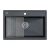 Кухонная мойка Paulmark STEPIA 80 + ролл-мат STEP PM117551-DG+R375-BS графит
