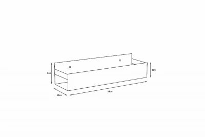 Полка с двумя крючками Boheme Q BLACK 10965-B черная матовая