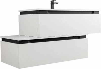 Тумба с раковиной Cezares Slider 100 SLIDER-1000-1C-SO-BO белая