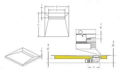 Душевой трап Radaway Quadro 850 с поддоном под плитку 1090х1090