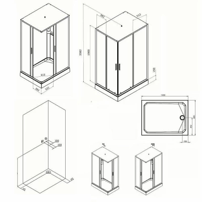 Душевая кабина AM.PM Gem W90C-404-12090MT 120x90
