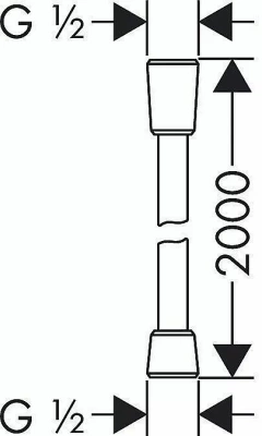 Душевой шланг Hansgrohe Isiflex 28274000 хром