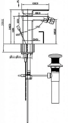 Смеситель для биде Bravat PHILLIS F356101C-ENG