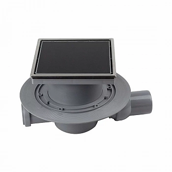Душевой трап PESTAN Confluo Standard Black Glass 2 15x15 с рамкой