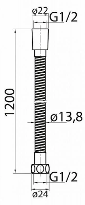 Душевой шланг Cezares Articoli Vari CZR-FMDC2-120-03 золото