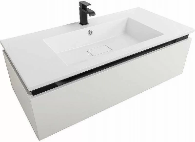 Тумба с раковиной Cezares Slider 100 SLIDER-1000-1C-SO-BO белая