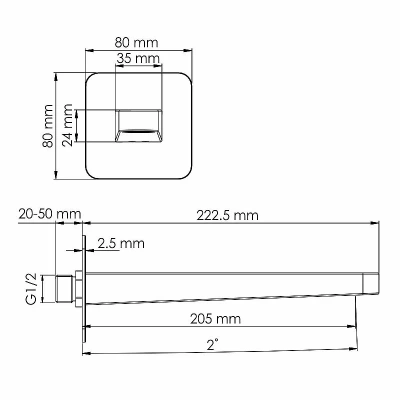 Излив для ванны WasserKraft A295 хром