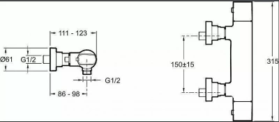 Смеситель для душа Jacob Delafon ALEO E72352-CP