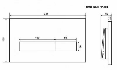 Кнопка для инсталляции Timo INARI FP-003 хром