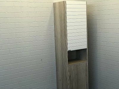 Шкаф-колонна Comforty Клеон 00-00003947 40 белый/дуб дымчатый