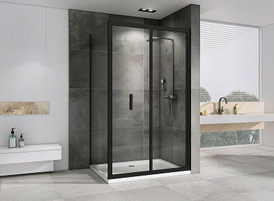 Душевой уголок ABBER Sonnenstrand AG07120B-S100B черный/прозрачный