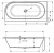 Акриловая ванна Riho Desire Velvet White 184x84 белая матовая