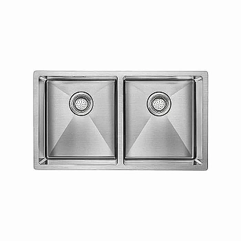 Мойка кухонная Paulmark TWIN PM237844-BS брашированная нерж.сталь