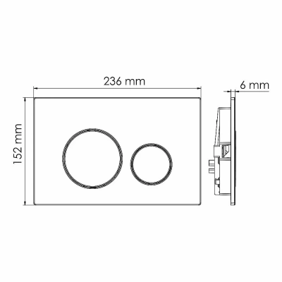 Инсталляция для унитаза WasserKraft Glan 66TLT.010.ME.BL.WH02 с белой кнопкой