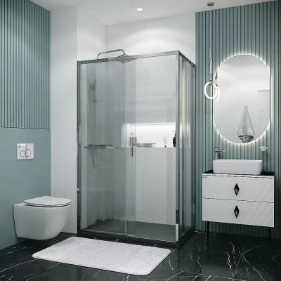 Душевой уголок Grossman Style 120.K33.05.1190.10.02 110x90 профиль хром/стекло шиншилла