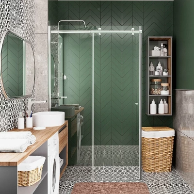Душевой уголок WasserKRAFT Vils 56R16 110х100 стекло прозрачное/профиль серебро