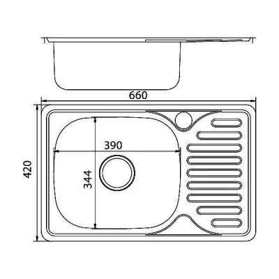 Мойка кухонная MIXLINE ML 536115 хром