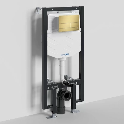 Инсталляция для унитаза WasserKraft Vils 56TLT.010.ME.MG04 с кнопкой матовое золото