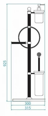 Стойка Cezares OLIMP-WBD-03/24-Sw золото 24 карат/Swarovski