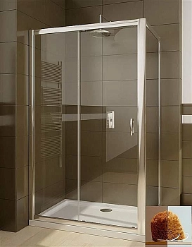 Душевой уголок Radaway Premium Plus DWJ+S 120х70 стекло коричневое/профиль хром